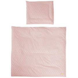 roba Lil Planet Baby Bed Linen, 80 x 80 cm, 2-Piece Bedding Set, Organic Cotton, GOTS and Oeko-Tex 100 Certified, Pink / Mauve