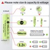 JiajaX Rechargeable AA Batteries, Ni-MH AA 900mAh Rechargeable Batteries, Double