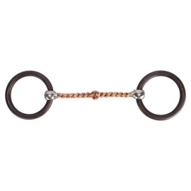 Schneiders Semi-Weighted O Ring Twisted Copper Mouth Snaffle Horse Bit