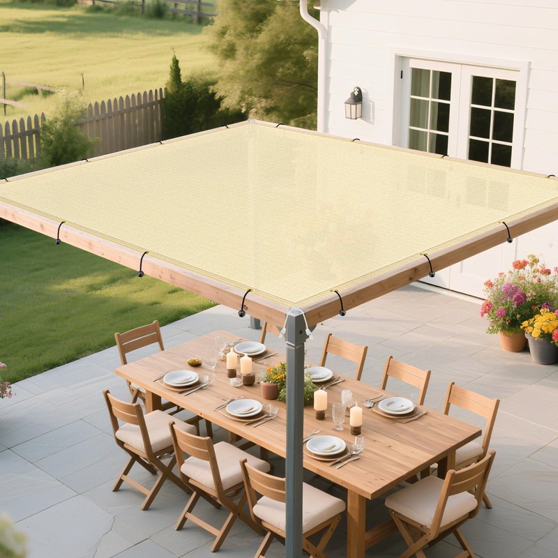 Bynbbur 10' x 20' Sun Shade Cloth with Grommets 90%