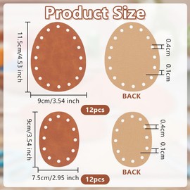 OLYCRAFT 24Pcs 2 Sizes Non Slip Pads for Shoes Faux Suede Shoe Sole Protector Anti-Slip Shoe's Grips Protector Light Brown Replacement Pad Forefoot Insole Pad for Dancing Shoes High Heeled Shoe