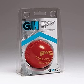 Gunn & Moore GM Trubounce Soft Rubber Cricket Training Ball, Bounces Like A Real Cricket Ball, Senior Size, Red