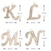 miwaki Bag Charm Initial Charm Keychain Initial Alphabet Square Chain