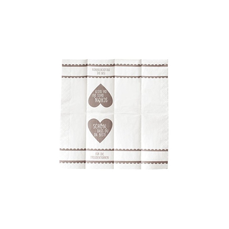 10 x 10 Handkerchiefs 'Schön, dass du da bist -