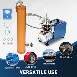 Professional Grade High Pressure PCP Air Compressor Filter with Pressure Hold - 5800PSI Oil/Water Separator, Filter Hose Mounted, High Efficiency Filtration