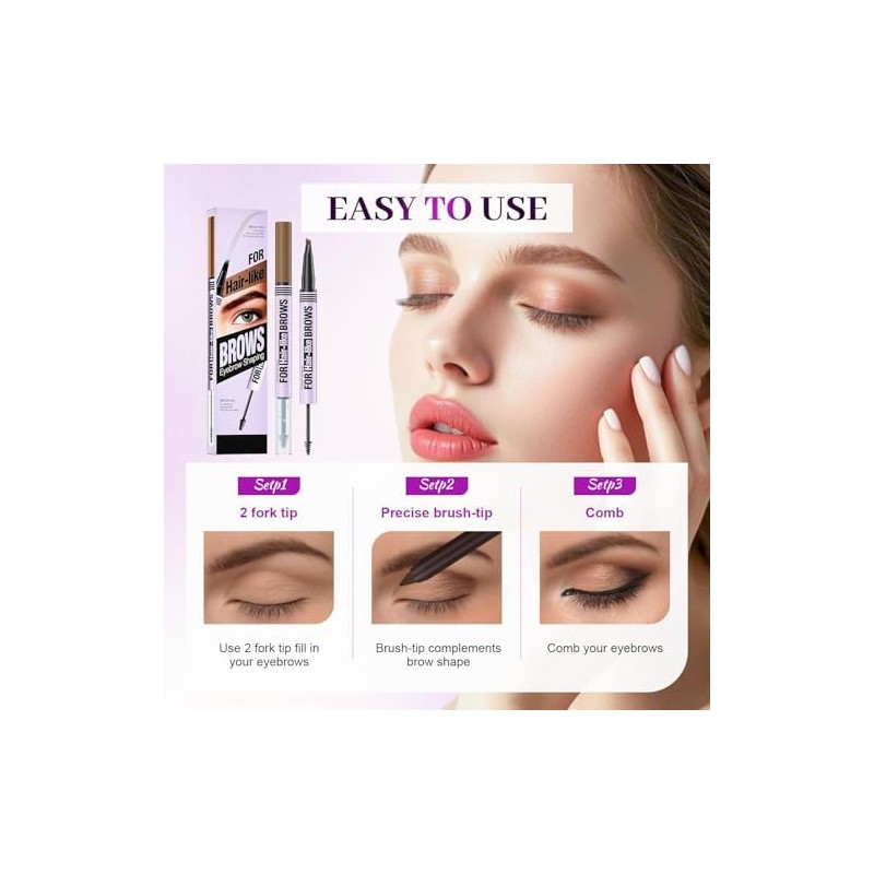 Lápices De Cejas Microblading, 2026 Versión Mejorada 2 En 1