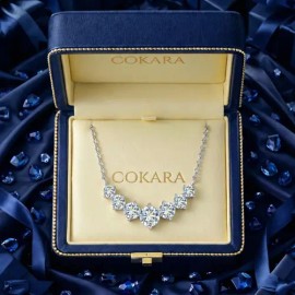 COKARA JOYEIA Collar Dije Corazón Plata 925 Y Cristal Austriaco Color Plateado,Collares Y Cadenas Plata 925 Aniversario Para Mujer Color Plateado, Plata Mujer Dijes De Moda,45CM