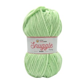 LittleWoolShop Snuggle Puff Chunky Chenille Yarn 100g - 100% Supersoft Polyester (Peppermint Twist 210, Single (1 Ball))