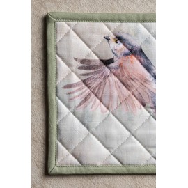 Maison d' Hermine Pot Holder 100% Cotton Heat Resistant Potholders 8 Inch x 8 Inch Hot Pads with Loop BBQ Cooking Grilling Microwave, Flying Birds - Spring/Summer