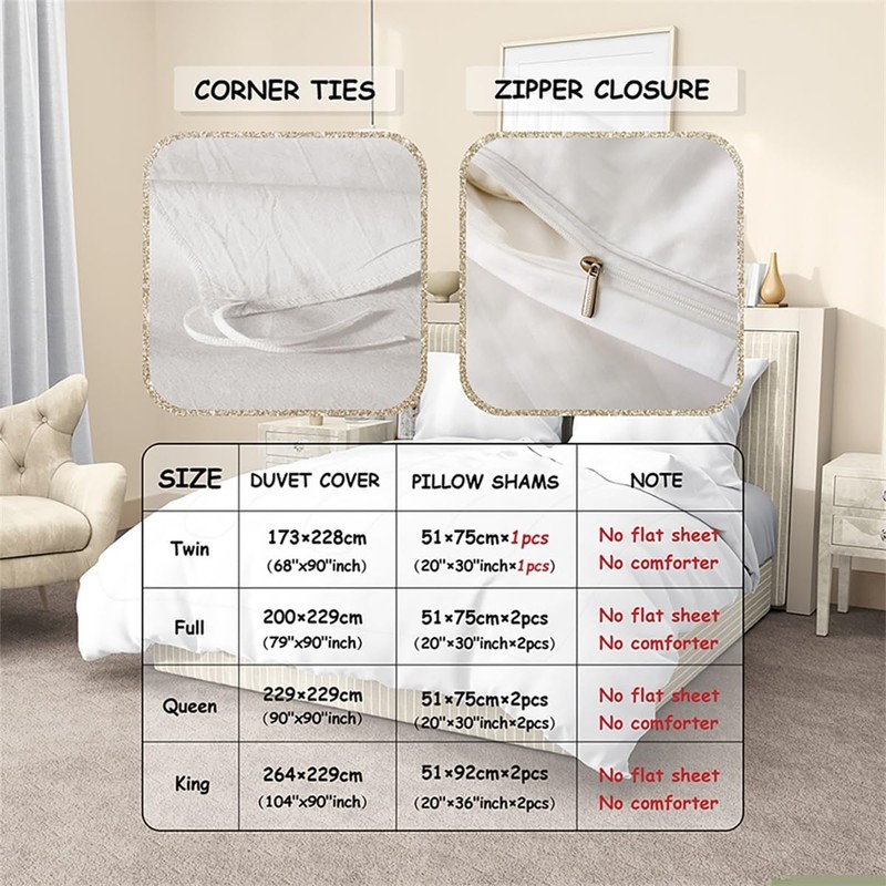 Feelyou Green Palm Tree Print Bedding Set King (No Comforter)