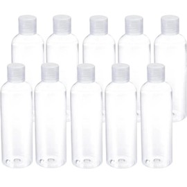 Palm Safe Plastic 50ml Travel Bottles with Flip Cap - 10 Pack, PET002, Clear