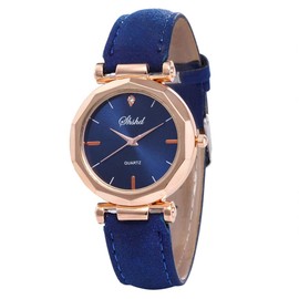 Women's Watch, Diamond Shaped Leather Strap Crystal Watches Analog Quartz Dress Ladies Wrist Watch