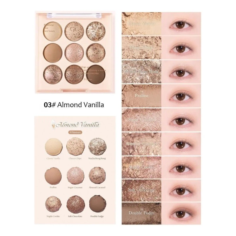 Paleta De Sombras Helado Nueva De 9 Colores