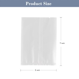 Prembag 100 Pcs 5x7 Inch Semi-Transparent Heat Seal Bags for Cookies,Matte Cookie Bags with Seal,Frosted Clear Plastic bags