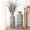 White & Black Flower Vase Decorative Set of 2 Tall
