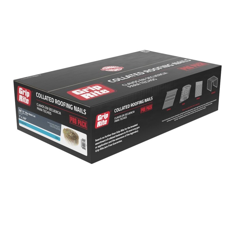 Grip Rite GRCR2DGAL 1" by 15° Galvanized Coil Roofing Nail