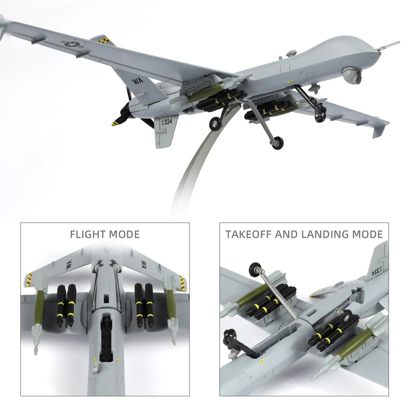 NUOTIE MQ-9 Reaper Drone 1/72 Metal DieCast Alloy Airplane Model
