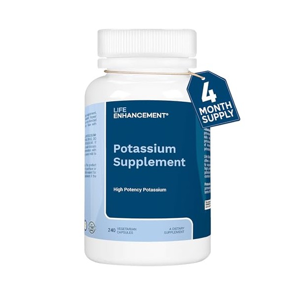 Life Enhancement High Absorption Potassium Supplement for Muscle, Brain &