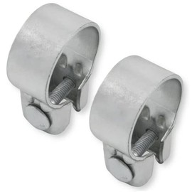 2 x Wide Range Clamps Diameter 37-82 mm Exhaust Clamp Tractor Galvanised (45.5 mm (44-47 mm))