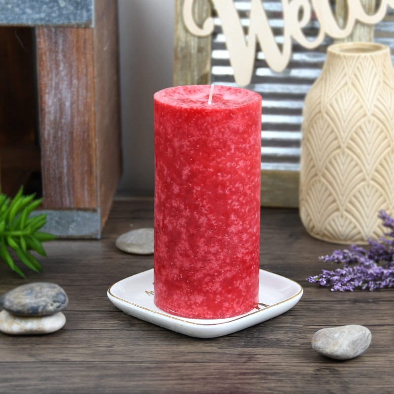 3 x 6 Inch SLD Apple Crisp Scented Pillar Candle