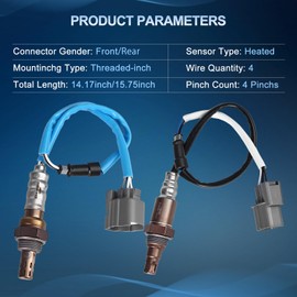 O2 Oxygen Sensor Upstream and Downstream for Honda CR-V LX EX EX-L SE 2.4L L4 2005-2006, O2 Sensor Replace 234-9064 234-4352 2Pcs