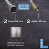 LICHTBLAU 2 x Kink-Resistant Stainless Steel Hose I 35 cm