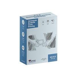 Celluheal Skintegrate™ Bordered Gauze Dressing Non-Adherent Pad to Protect Healing Skin, Box of 25 (4x6)