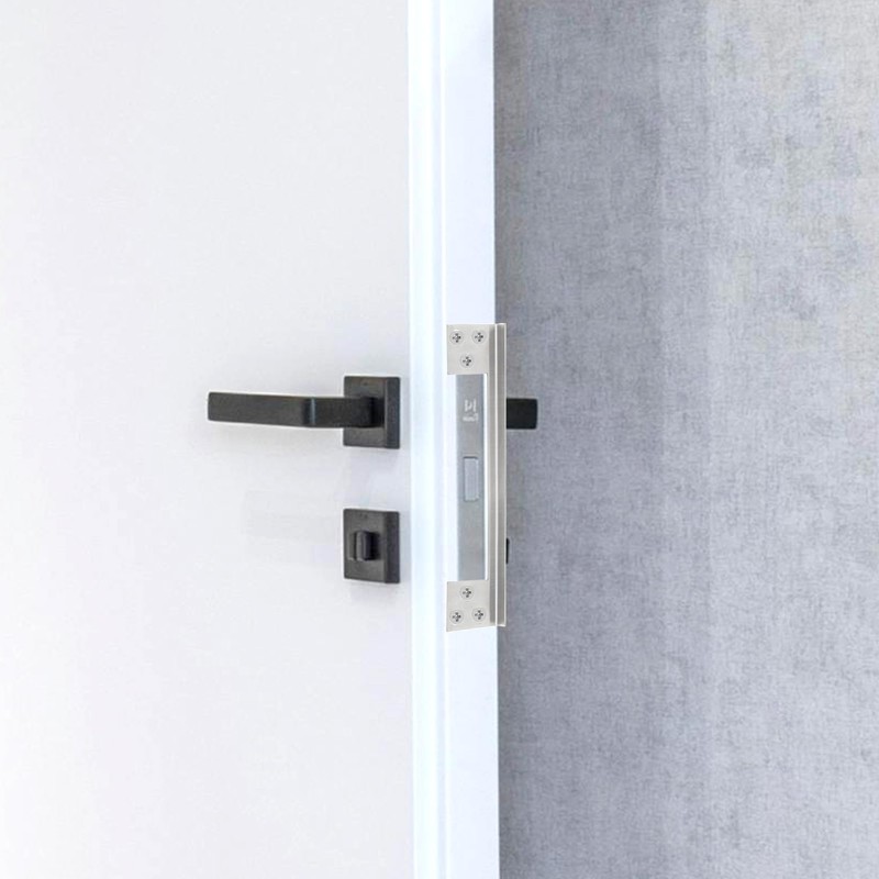 Protective Plate Door Handle, Reinforcement Plate for Doors, L-shaped, Stainless