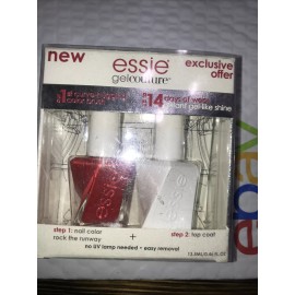 essie 2 Bottle Lot Essie Gel Couture Nail Polish + Top Coat 270 ROCK THE RUNWAY nib
