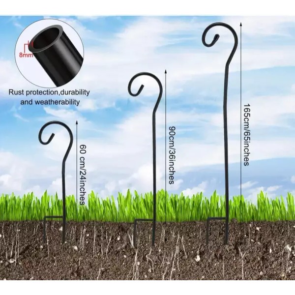 Bird Shepherd Hooks For Outdoor 65 Inch Shepherd Curled Hook