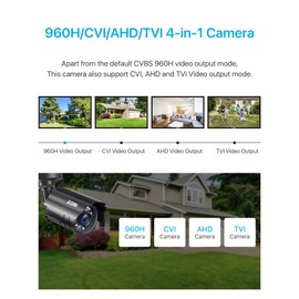 ZOSI 1080P CCTV Camera Outdoor Indoor Hybrid 4 in 1 HD TVI/CVI/AHD/CVBS Home Security Cameras System,Night Vision,Waterproof Metal Housing Bullet Cam For 960H,720P,1080P,5MP,4K analog Surveillance DVR