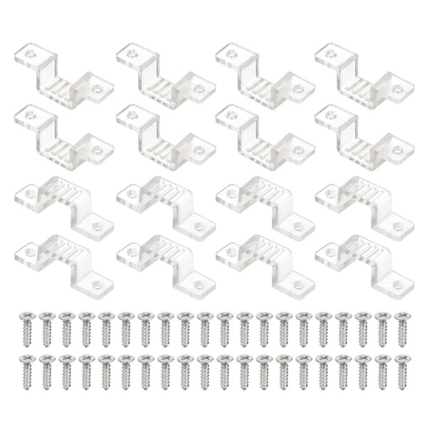 PATIKIL LED Strip Light Clips, 50 Pack Mounting Bracket Soft
