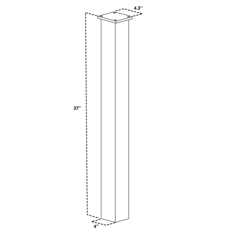 Mail Boss 7127 Surface Mount Post, Black