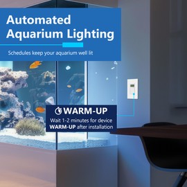 LIDER Programmable Digital Timer Switch for Lights, Fans, Motors, 7-Day 18 ON/Off Timer Settings, 1-Pole, No Neutral Wire Required, White