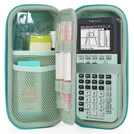 ZUJFPL EVA Hard Case Compatible with Texas Instruments TI-Nspire CX II/TI-NSPIRE CX-II CAS,Portable Case for TI-84 Plus/TI-84 Plus CE/TI-83 Plus/TI-85/TI-89 Color Graphing Calculator. (Mint)