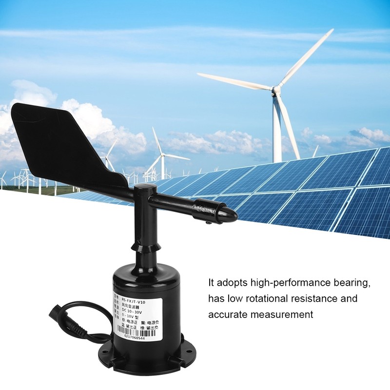 0-10V 8 Directions Environmental Signal Output Polycarbonate Wind Speed Sensor