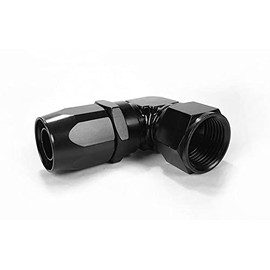 Squirrelly 90 Degree -6AN Forged Hose End Fitting Black (5300)