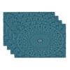 XALOGEER Mandala Placemats Set of 4 Turquoise Teal Blue Boho