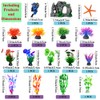 E-TING 23pcs Aquarium Decor Plastic Plants Artificial Fish Tank Plants