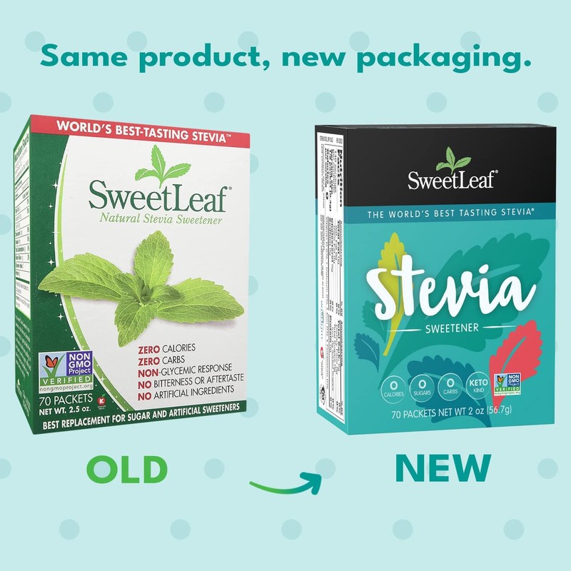 SweetLeaf Stevia Sweetener, 70 packets