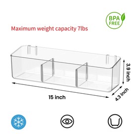 Plastic Over Cabinet Door Organizer, Adhesive Mount Storage Organizer Container Hanging Basket Bins For Craft Room, Pantry, Office, Space Saving Holder for Kitchen Bags-XL 2pack