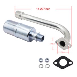 LOSTAR 1 x Center Rear Exhaust With Muffler Compatible with Predator 212cc Honda GX160 GX200 Tillotso