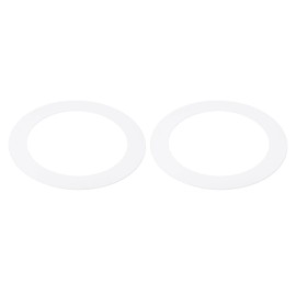 PATIKIL 5" ID 7.48" OD Goof Rings for Recessed Light, 2 Pack Gloss White Goof Metal Trim Ring Lighting Fixture for Ceiling Wall Recessed Can Downlights