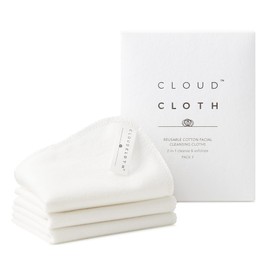 CloudCloth® Soft & Gentle Dual Sided Organic Cotton Face Cloths (3)