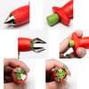 NewFerU Multi Claw Strawberry Huller Stainless Steel Plasitc Fruit Berry