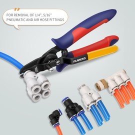 PLANEKO Push to Connect Fitting Air Hose Removal Tool for 1/4" 5/16" Pneumatic Tube Air Line Fittings Removing Push Fit Disconnect Tong Tool Quick Connect Release 6mm 8mm Hose Pliers