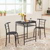 VECELO 3 Piece Round Dining Table & Chairs Set for