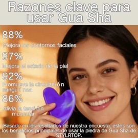 Guasha Facial Y Cuello Resina Natural Gran Tamaño Stylrtop                                                                                            
