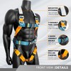 Ymachray Universal Full-Body Fall Protection Safety Harness with 5 D-Ring