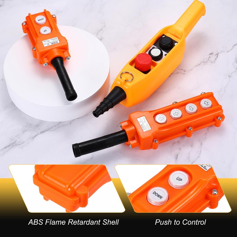 MECCANIXITY 5 Pcs Rain Proof Hoist Crane Push Button Switch,